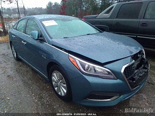 Hyundai Sonata Hybrid Se 2016 Blue 2.0L vin: KMHE24L13GA020254