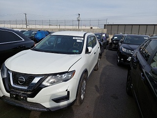 Nissan Rogue S 2017 White 2.5L 4 vin: KNMAT2MT7HP592561