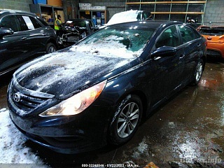Hyundai Sonata Gls 2014 Blue 2.4L vin: 5NPEB4AC2EH891564