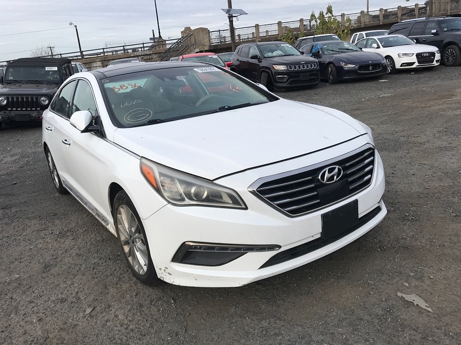 Hyundai Sonata Sport 2015 White 2.4L 4 vin: 5NPE34AF1FH029588