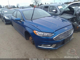 Ford Fusion Se 2017 Blue 2.5L vin: 3FA6P0H73HR239387