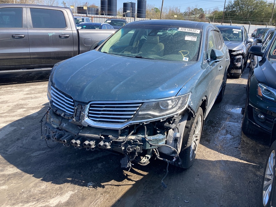 Lincoln Mkx Reserve 2016 Blue 3.7L 6 vin: 2LMTJ6LR9GBL43423
