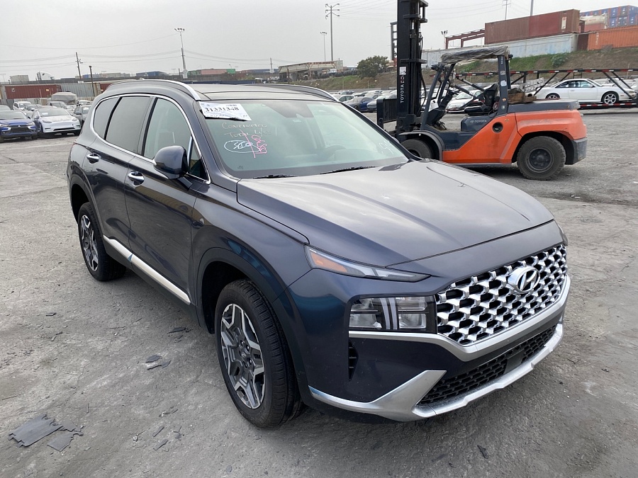 Hyundai Santa Fe Hybrid Sel Premium 2021 Gray 1.6L vin: KM8S3DA10MU012092