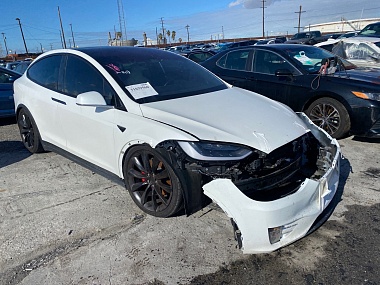 Tesla Model X P100D 2017 FRONT vin: 5YJXCAE4XHF066043