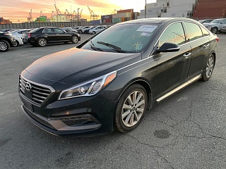 Hyundai Sonata 2.4L Limited 2016 Black vin: 5NPE34AF8GH341747