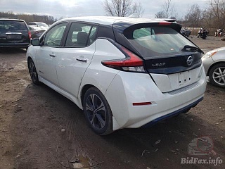 Nissan Leaf S 2018 White U vin: 1N4AZ1CPXJC303768