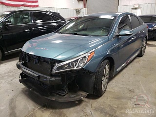 Hyundai Sonata Sport 2016 Blue 2.4L 4 vin: 5NPE34AF4GH416086