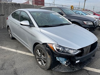 2018 Hyundai Elantra Sel Silver vin: 5NPD84LF0JH334017