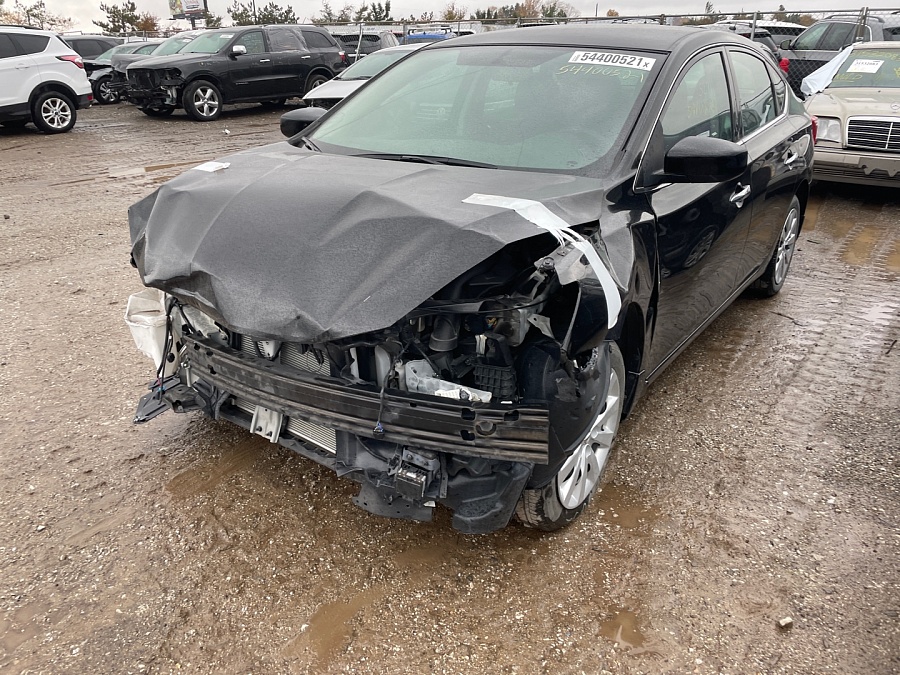 Nissan Sentra S 2019 Black 1.8L 4 vin: 3N1AB7APXKY224830