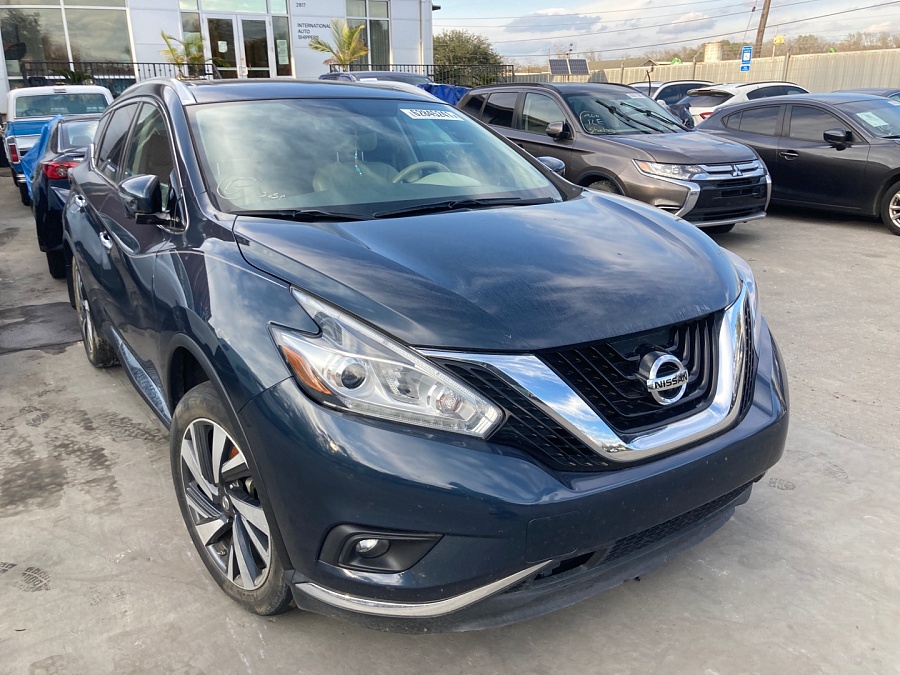 Nissan Murano S 2018 Blue 3.5L 6 vin: 5N1AZ2MG1JN181543