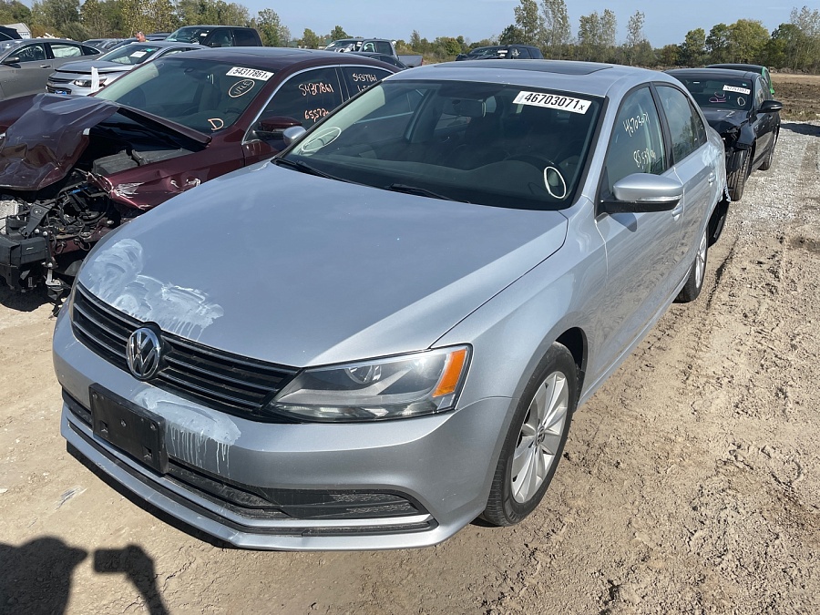 Volkswagen Jetta Se 2015 Silver 1.8L 4 vin: 3VWD07AJ3FM300040