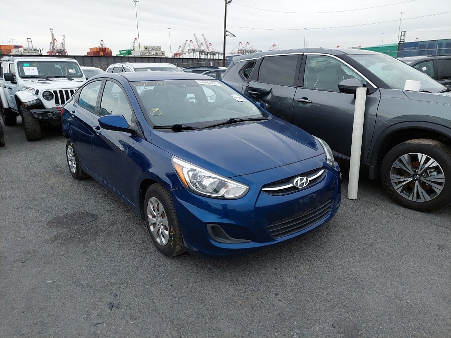 Hyundai Accent Gls 2015 Blue 1.6L 4 vin: KMHCT4AE1FU888258