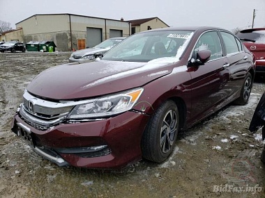 Honda Accord Lx 2017 Burgundy 2.4L 4 vin: 1HGCR2F3XHA175136