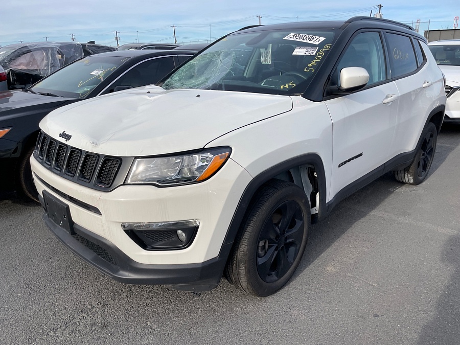 Jeep Compass Latitude 2021 White 2.4L 4 vin: 3C4NJDBBXMT518943