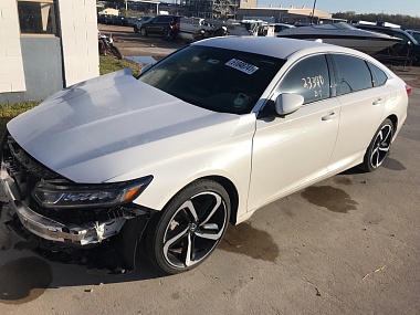 Honda Accord Sport 2019 White 1.5L 4 vin: 1HGCV1F31KA010606