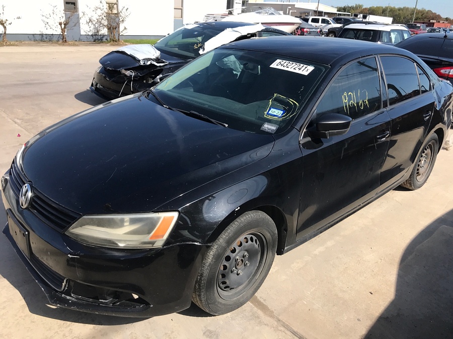 Volkswagen Jetta Base 2012 Black 2.0L 4 vin: 3VW2K7AJ1CM462438
